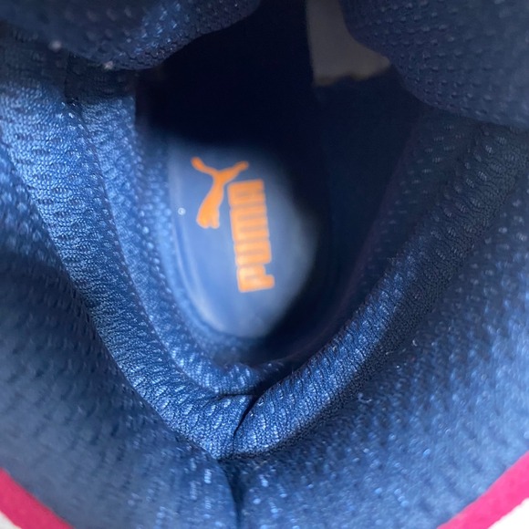 Puma Sky Hidden Wedge High Top Sneakers Pink Navy Women 8 Streetwear Color Block - Picture 10 of 12